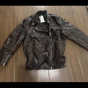 Zara oversized motorcycle jacket